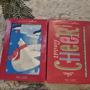 Hallmark Red Holiday Card Box Bundle 32 Cards